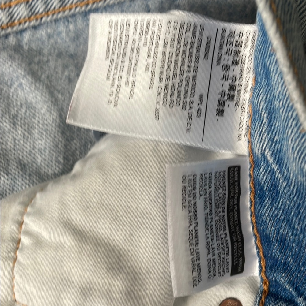 Levi's Blue Casual Mini Skirt Distressed - Picture 3 of 6